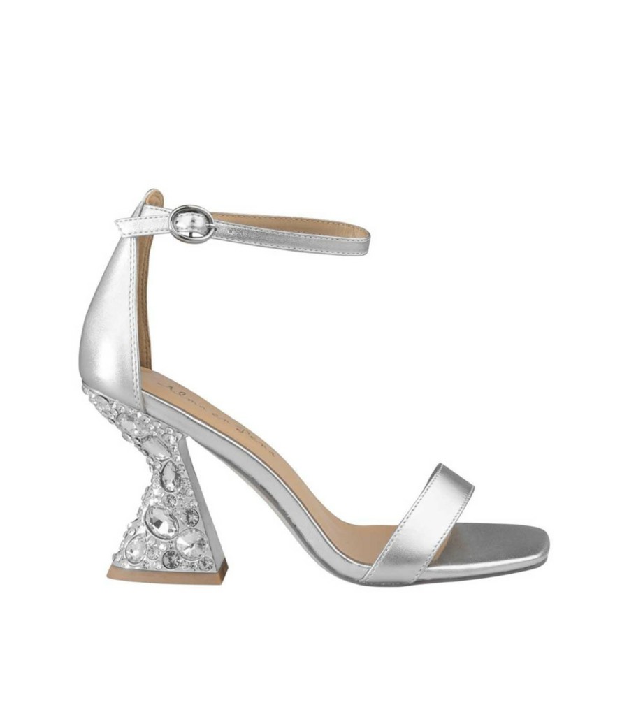 High Heel Sandals | Alma En Pena Rhinestone Heeled Sandal