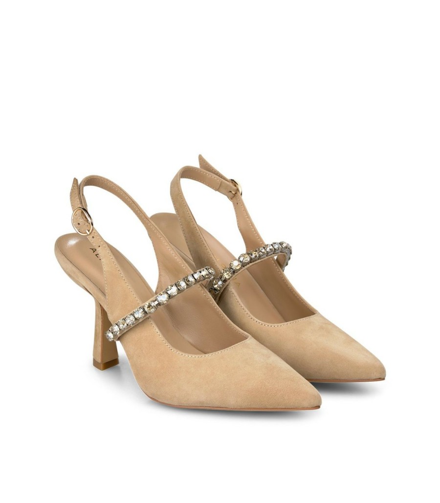 Pumps | Alma En Pena Heeled Shoe With Rhinestones Strap