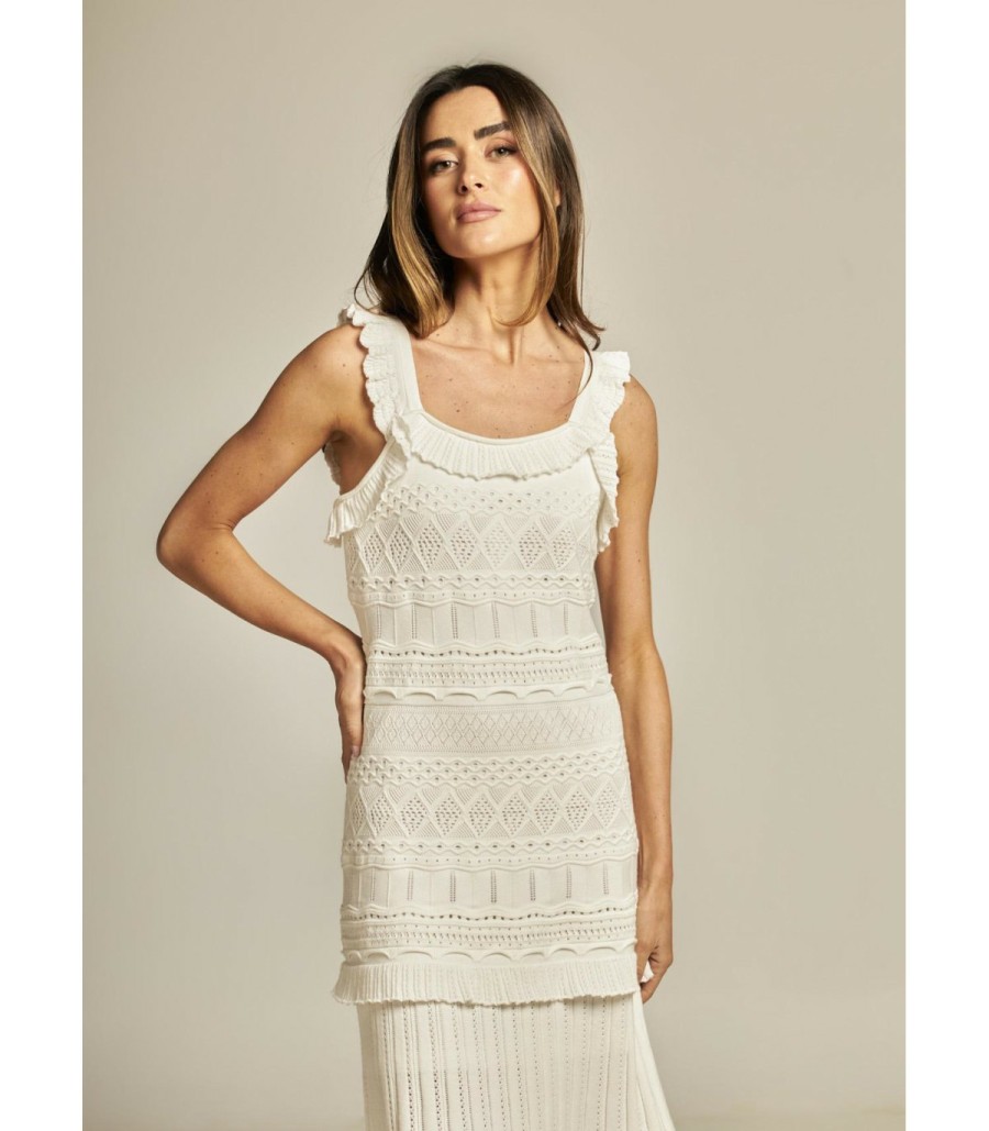 Long Dresses | Alma En Pena Openwork Knit Dress