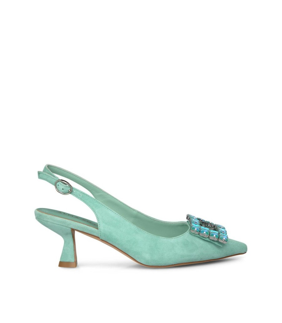 Pumps | Alma En Pena Square Embellished Heeled Shoe