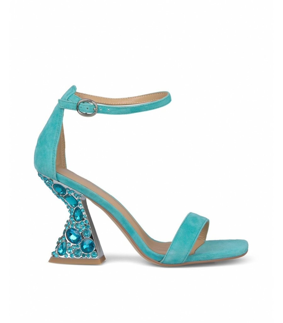 High Heel Sandals | Alma En Pena Sandal With Rhinestone