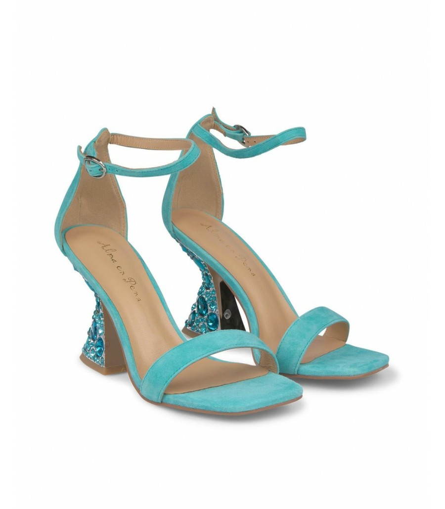 High Heel Sandals | Alma En Pena Sandal With Rhinestone