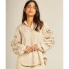 Shirt | Alma En Pena Openwork Sleeve Shirt