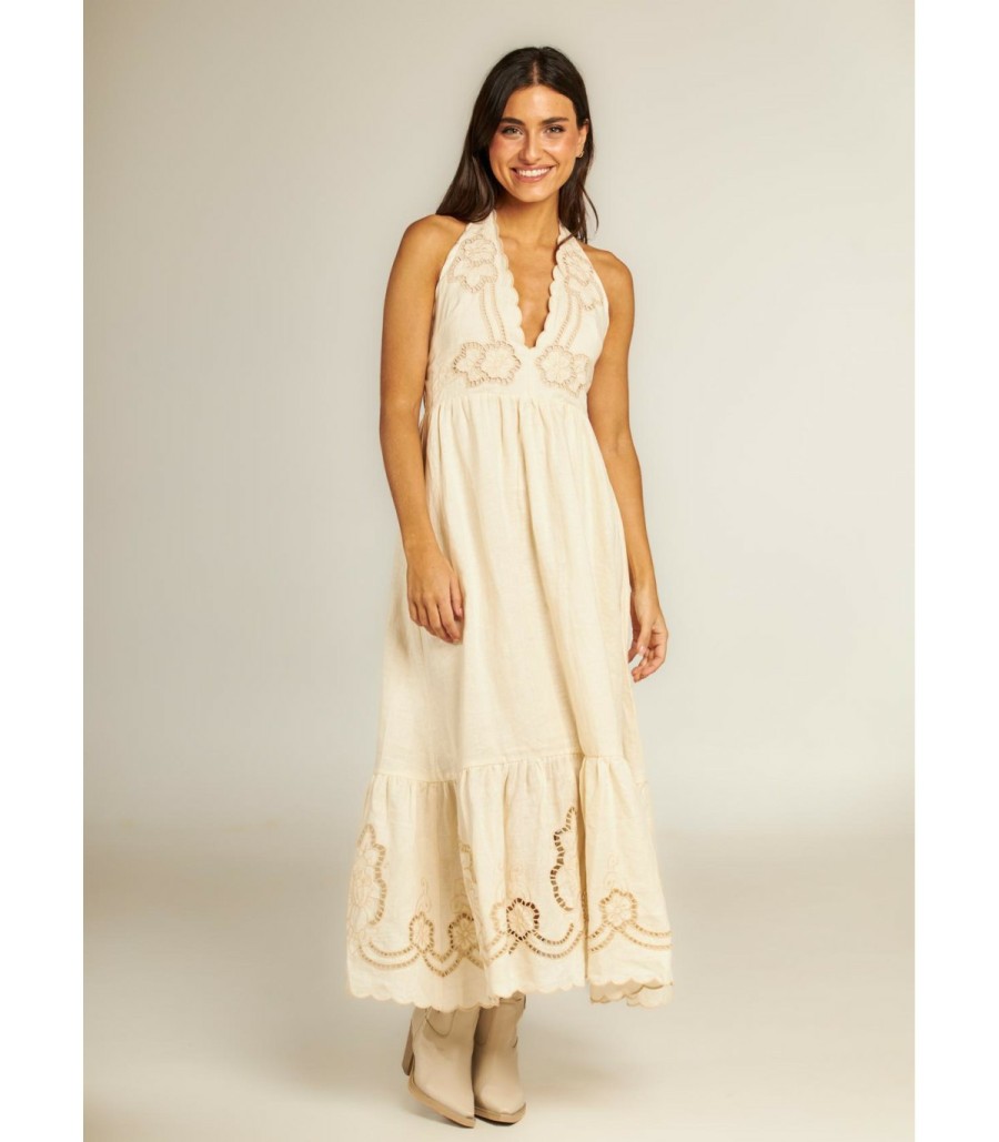 Long Dresses | Alma En Pena Embroidered Midi Dress