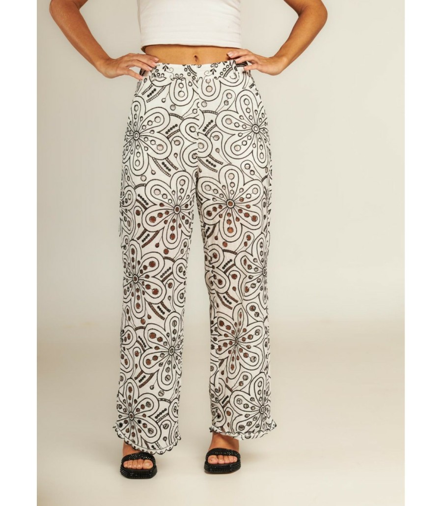 Trousers | Alma En Pena Openwork Long Trousers