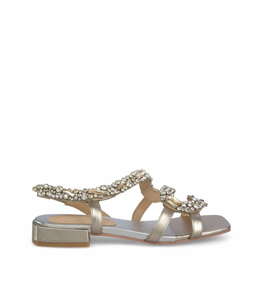 Flat Sandals | Alma En Pena Flat Sandal Snake Rhinestones