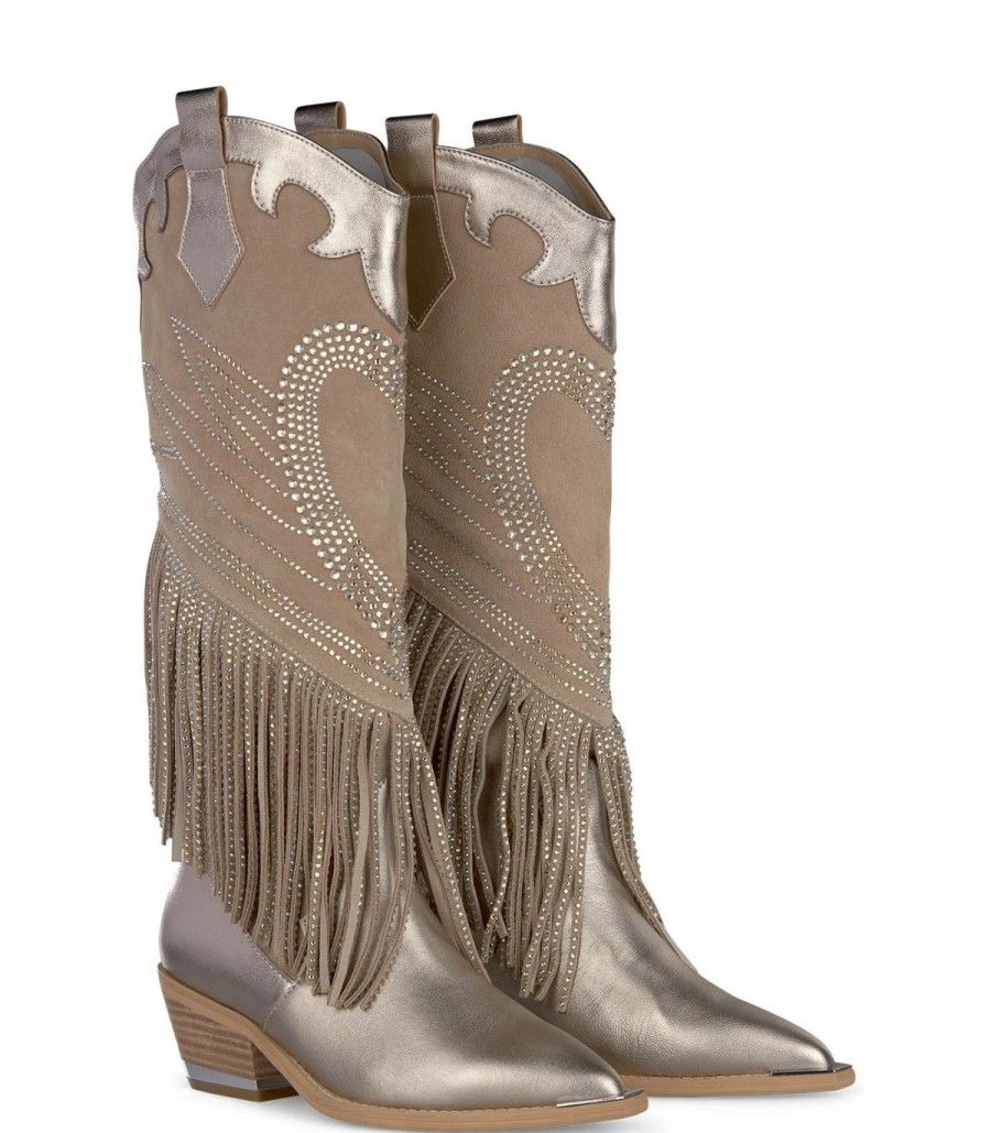 Boots | Alma En Pena Fringed Cowboy Boot