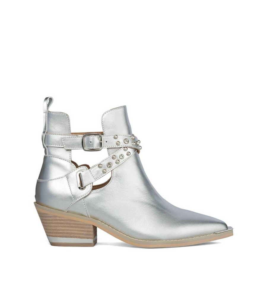 Ankle Boots | Alma En Pena Buckle Studded Ankle Boots