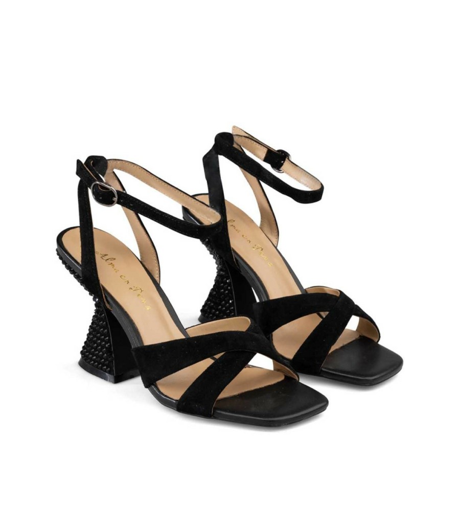 High Heel Sandals | Alma En Pena Funnel Heel Sandal Stones