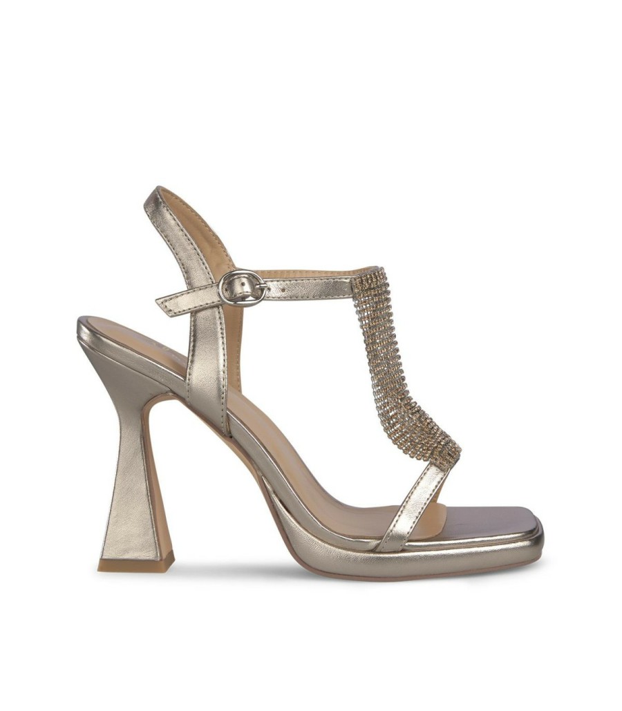 High Heel Sandals | Alma En Pena Sandal With Rhinestones