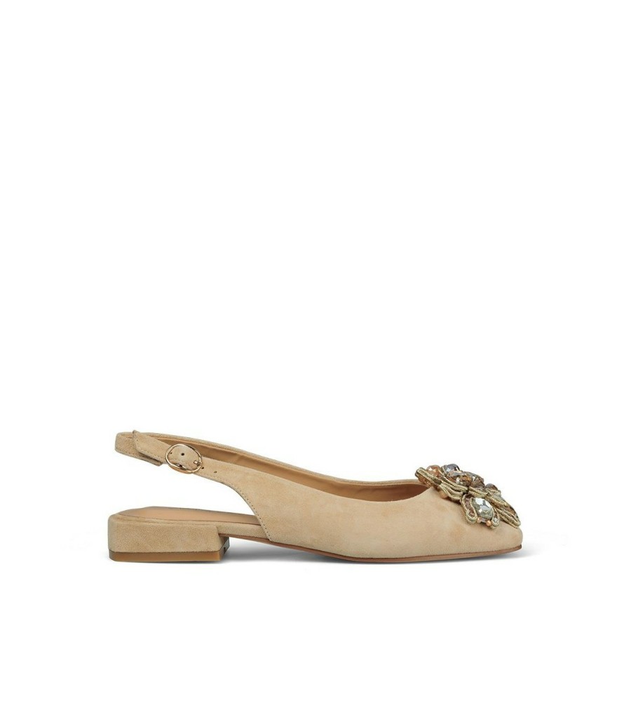 Flat Shoes | Alma En Pena Flat Shoe Flower Embellishment