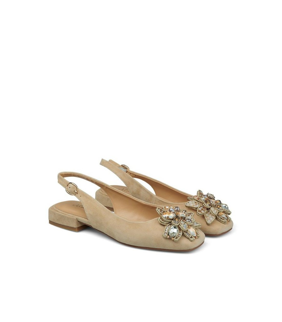 Flat Shoes | Alma En Pena Flat Shoe Flower Embellishment