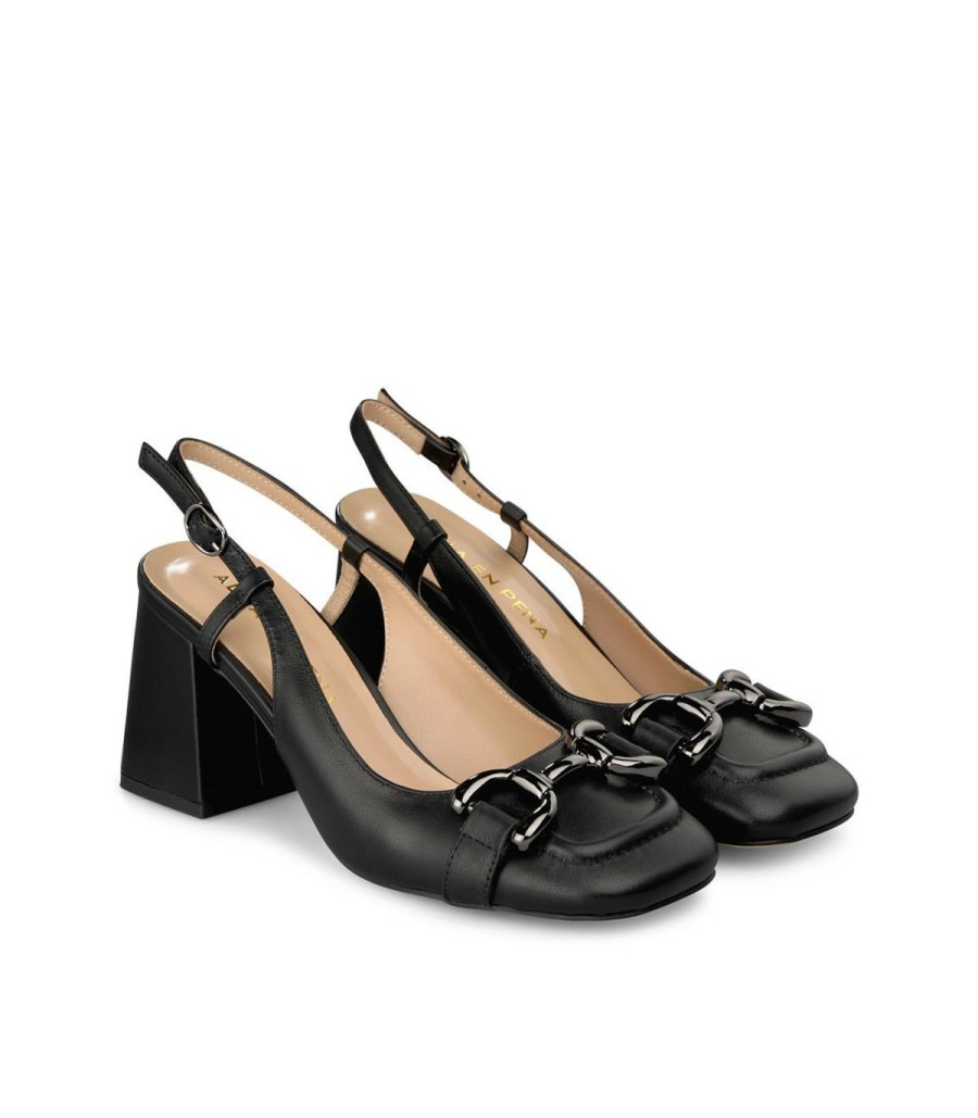 Pumps | Alma En Pena Square Heeled Buckle Shoe