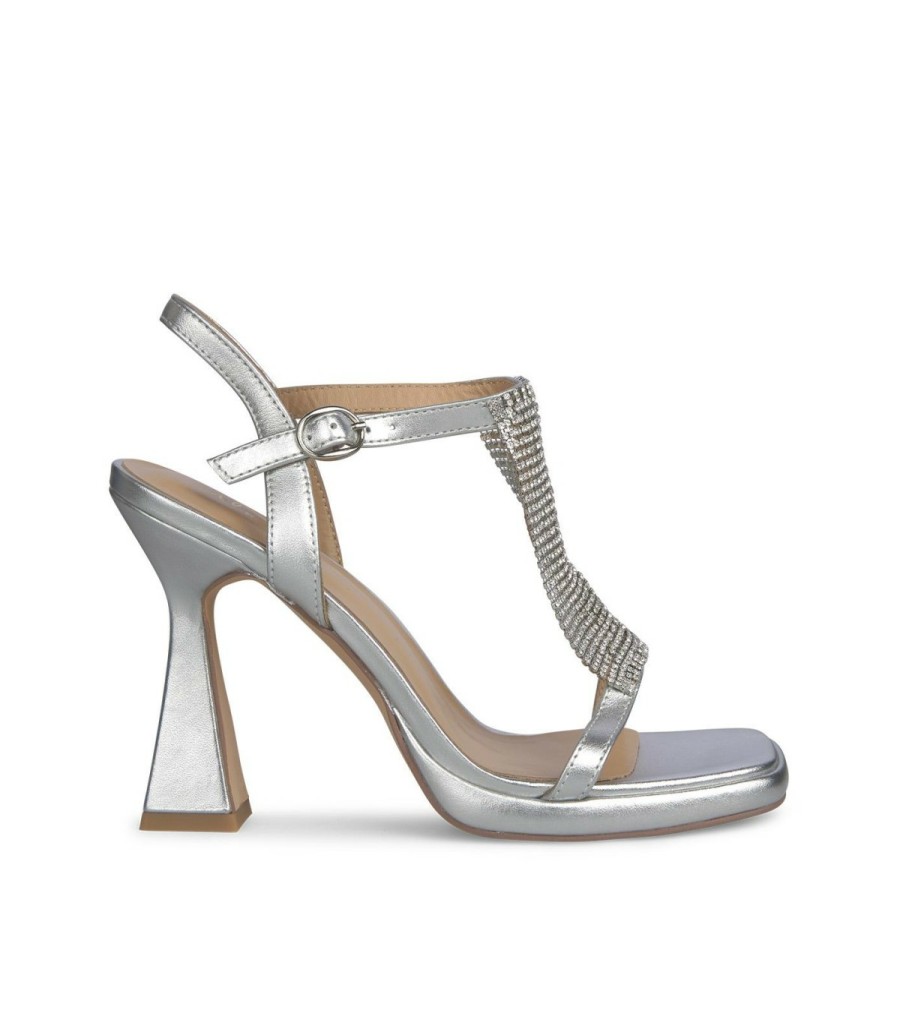 High Heel Sandals | Alma En Pena Sandal With Rhinestones