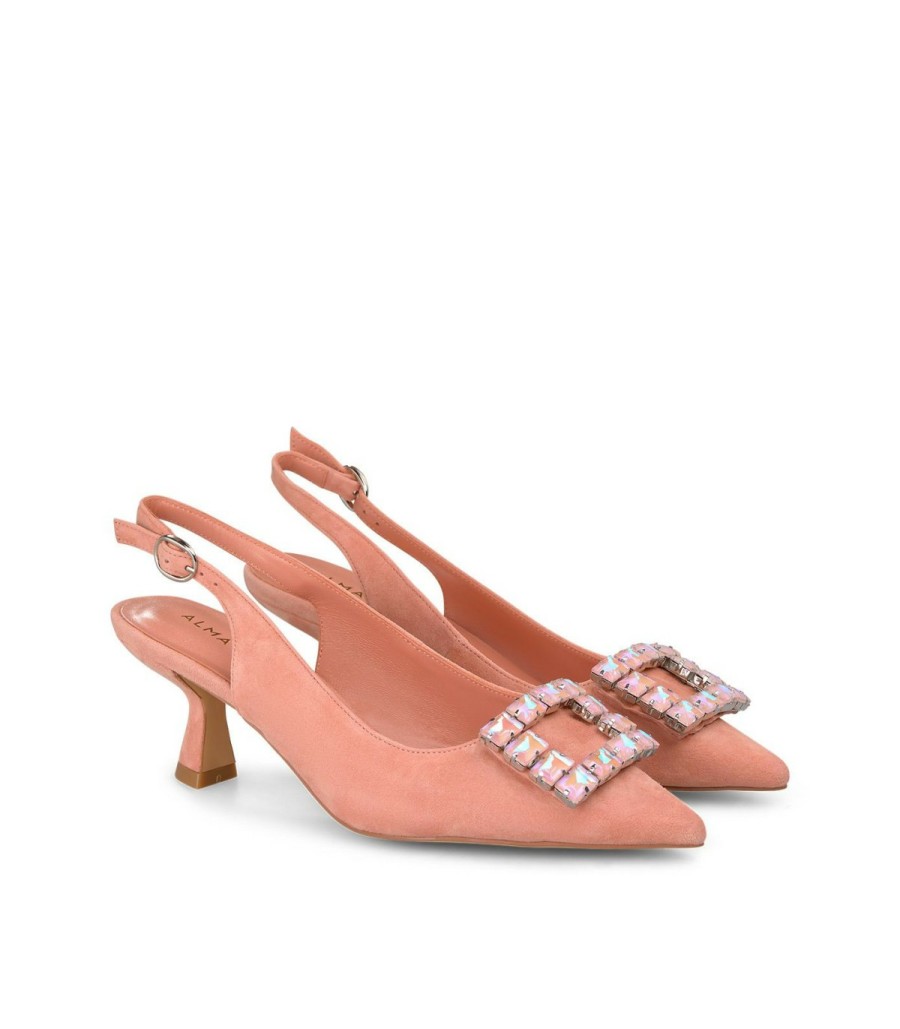 Pumps | Alma En Pena Square Embellished Heeled Shoe