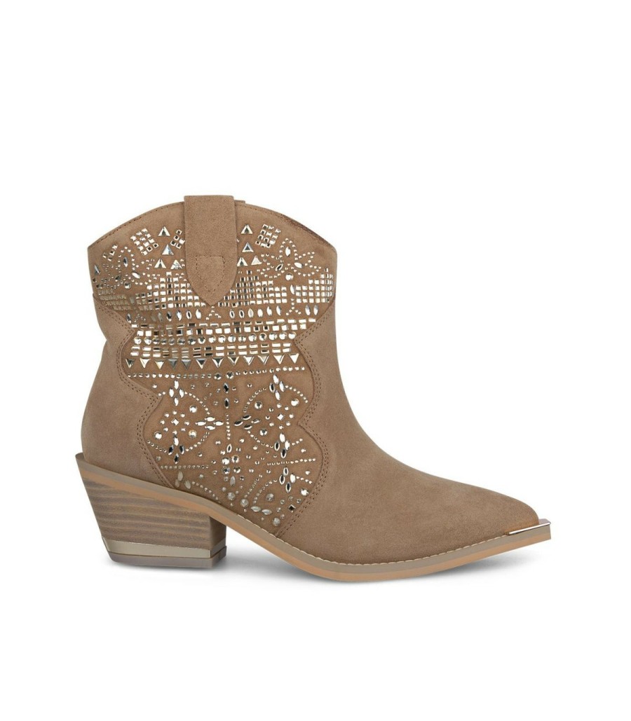 Ankle Boots | Alma En Pena Bootie Embellished With Rhinestones