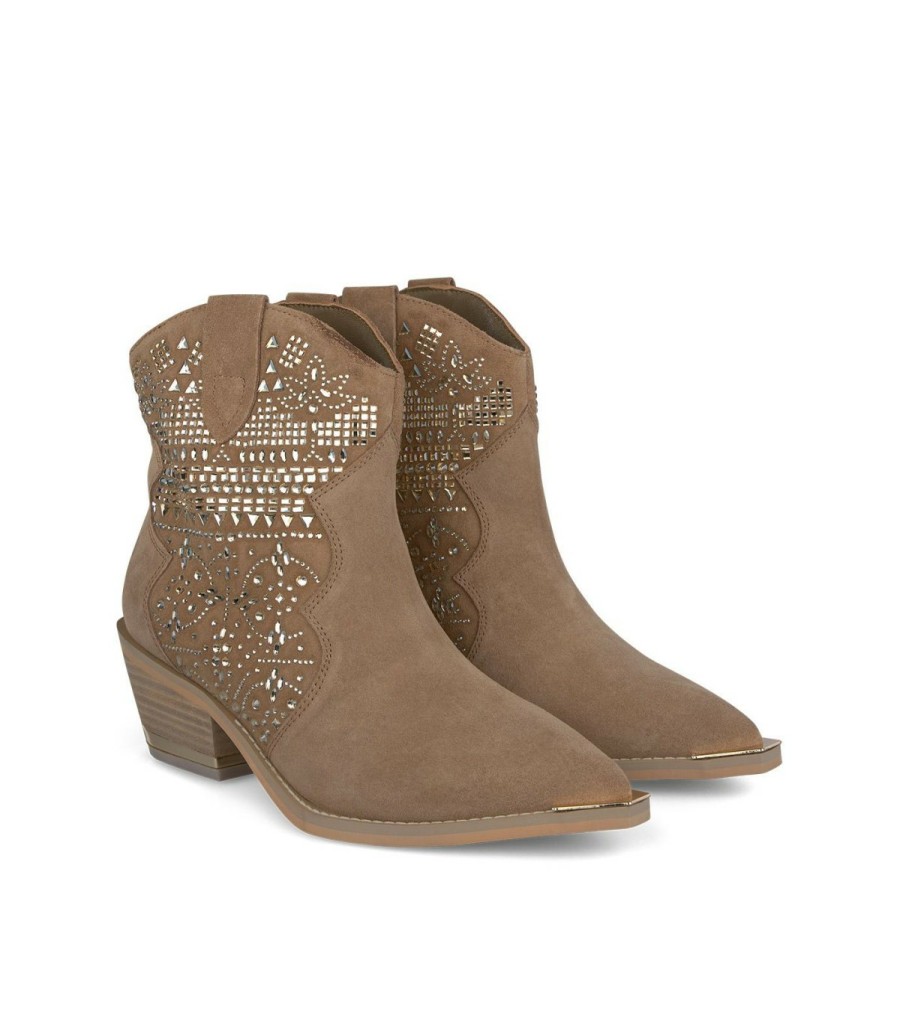 Ankle Boots | Alma En Pena Bootie Embellished With Rhinestones