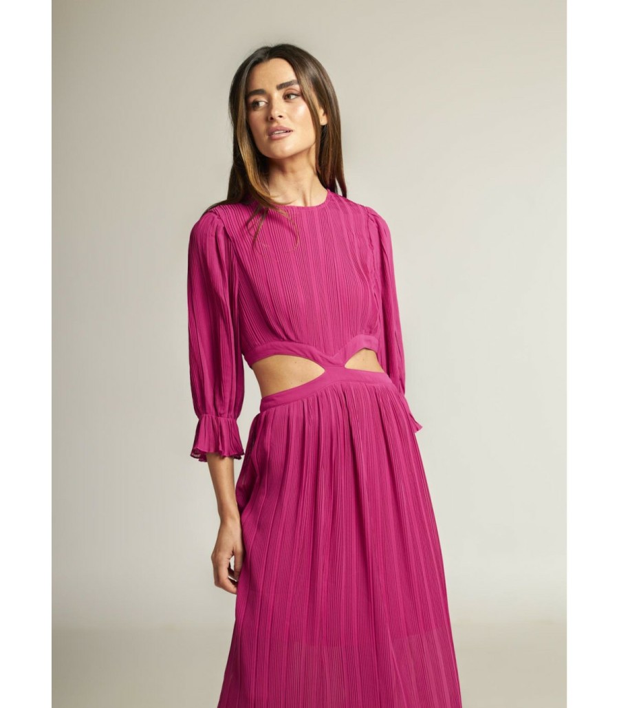 Long Dresses | Alma En Pena Pleated Cutout Dress