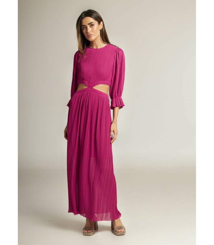 Long Dresses | Alma En Pena Pleated Cutout Dress