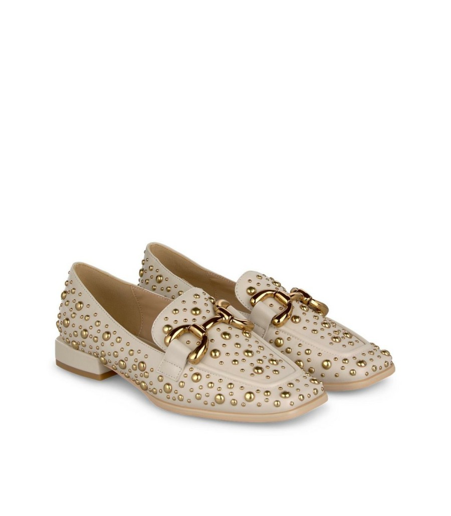 Flat Shoes | Alma En Pena Moccasin Studs