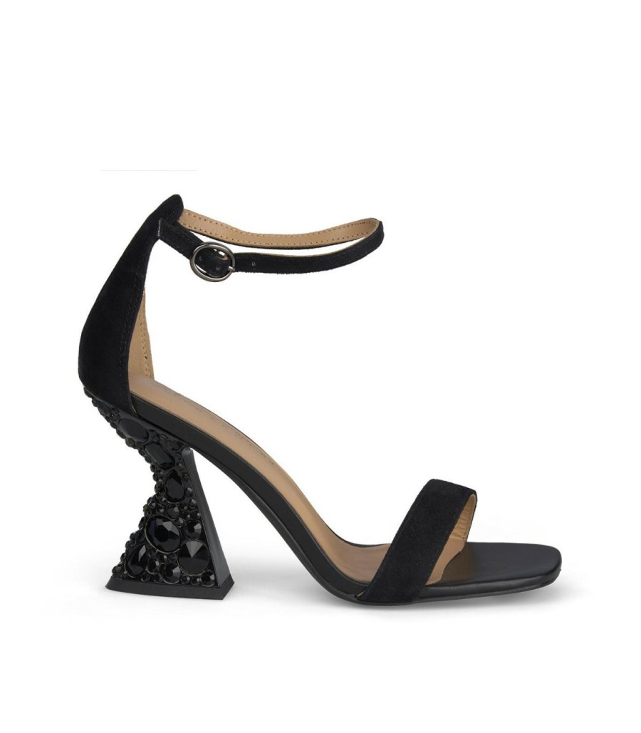 High Heel Sandals | Alma En Pena Rhinestone Heeled Sandal