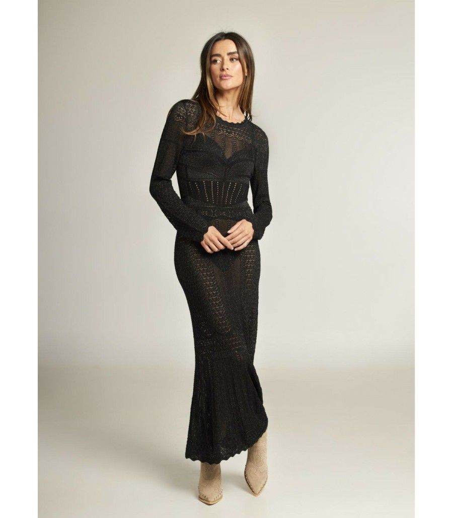 Long Dresses | Alma En Pena Tight Dress With Openwork