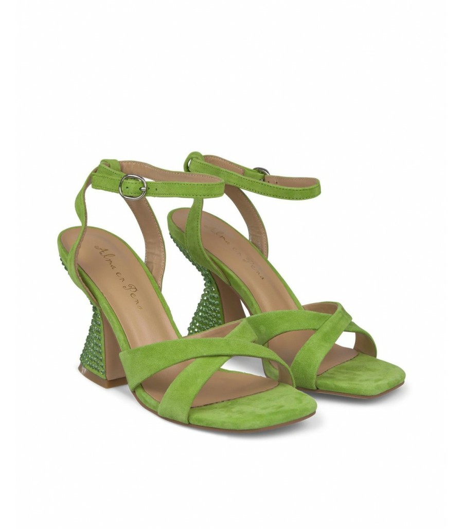 High Heel Sandals | Alma En Pena Funnel Heel Sandal Stones