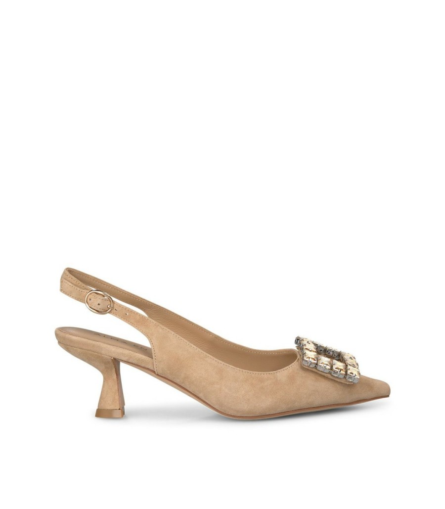 Pumps | Alma En Pena Square Embellished Heeled Shoe