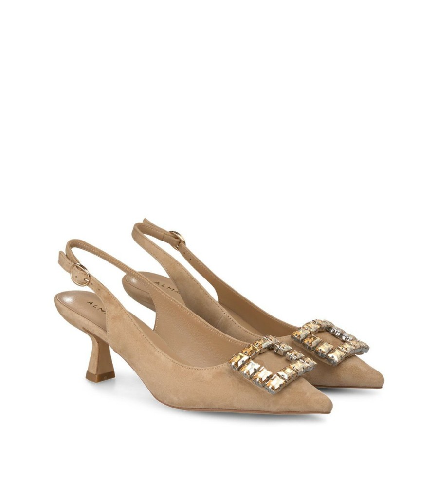 Pumps | Alma En Pena Square Embellished Heeled Shoe