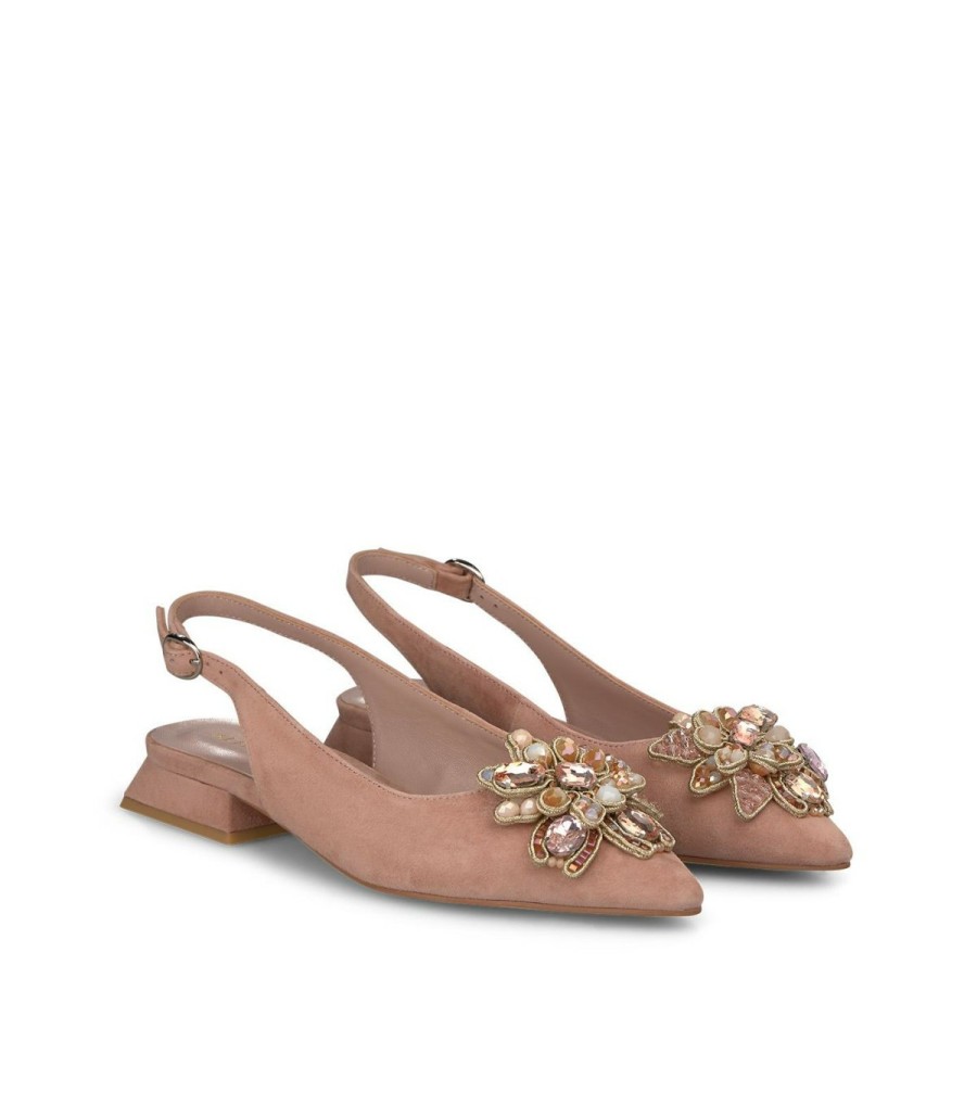 Flat Shoes | Alma En Pena Flat Shoe With Flower On Toe