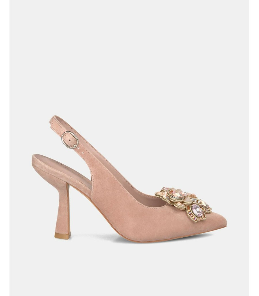 Pumps | Alma En Pena Brooch Flower Heel Shoe