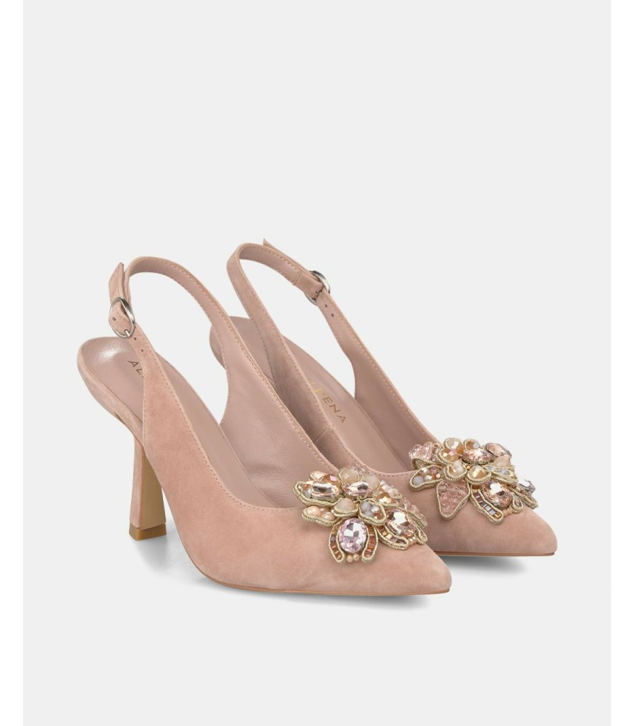 Pumps | Alma En Pena Brooch Flower Heel Shoe