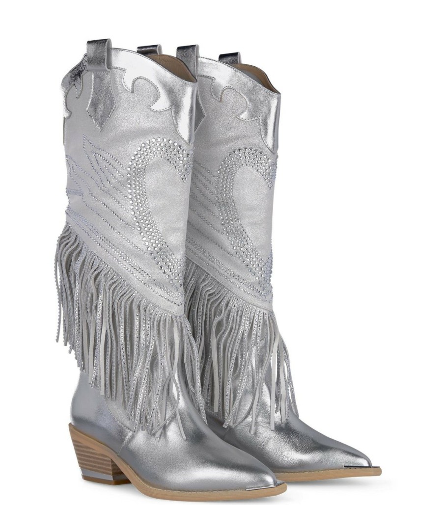 Boots | Alma En Pena Fringed Cowboy Boot