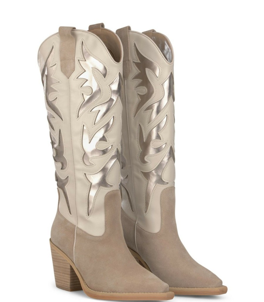 Boots | Alma En Pena Embroidered Heeled Boot