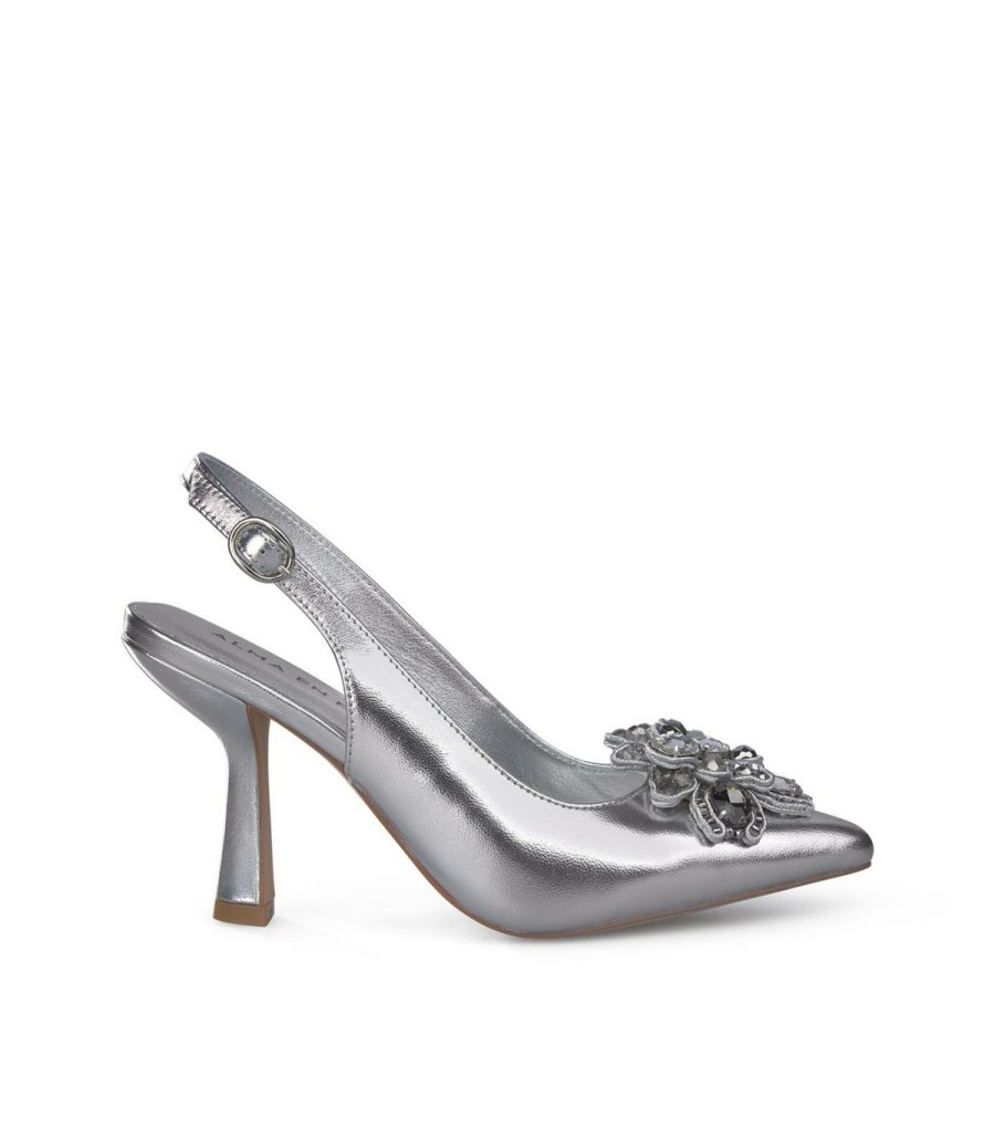 Pumps | Alma En Pena Brooch Flower Heel Shoe