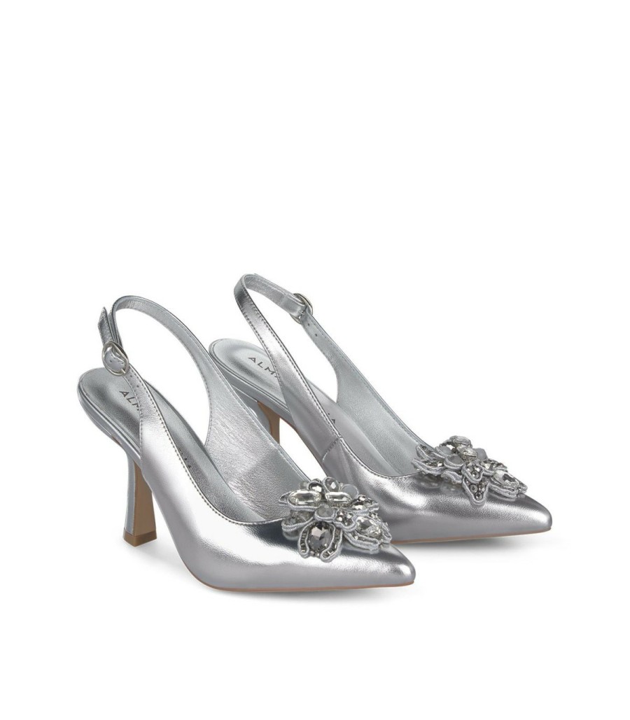 Pumps | Alma En Pena Brooch Flower Heel Shoe