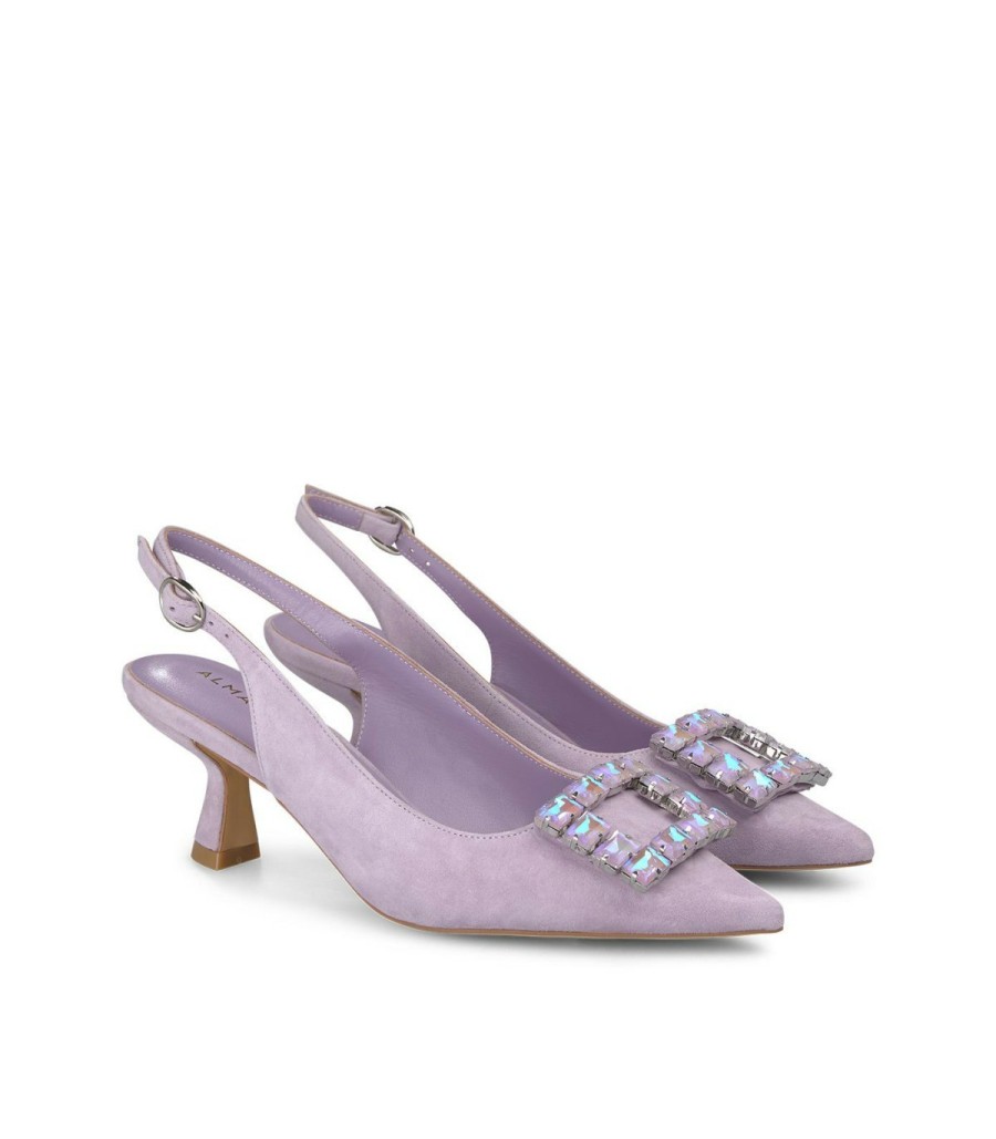 Pumps | Alma En Pena Square Embellished Heeled Shoe