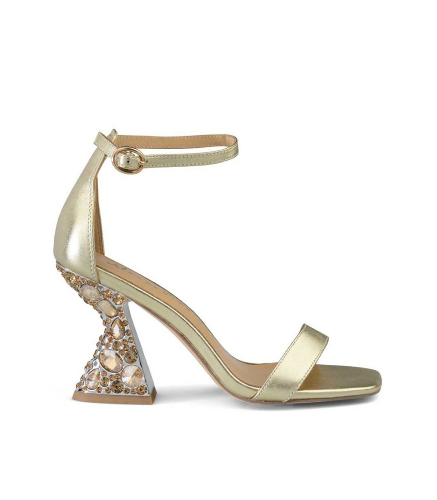 High Heel Sandals | Alma En Pena Rhinestone Heeled Sandal