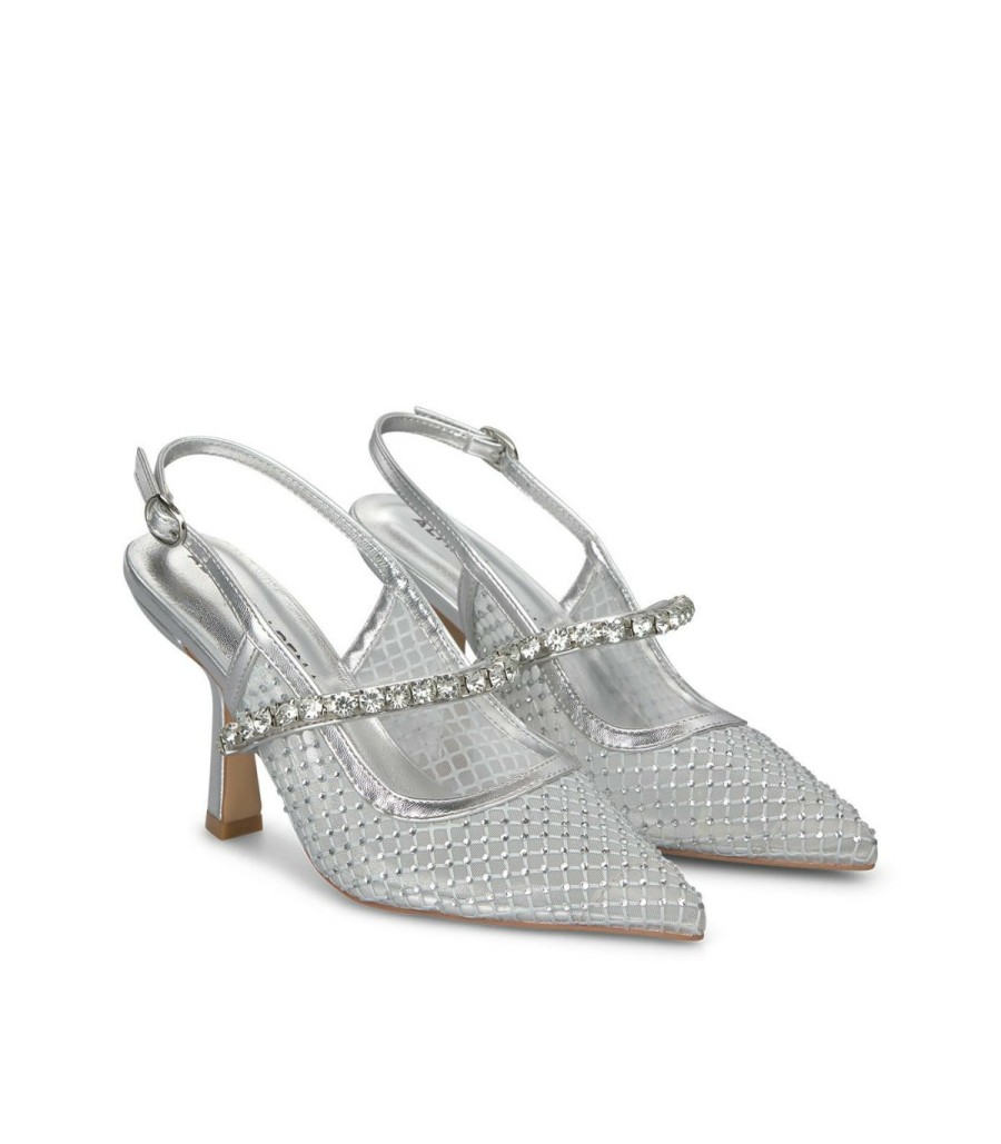 Pumps | Alma En Pena Mesh Heeled Shoe With Crystals